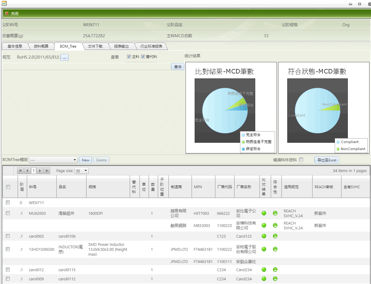 比对结果范例