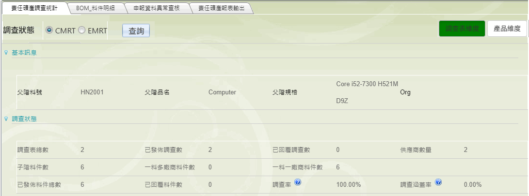 責任礦產調查統計